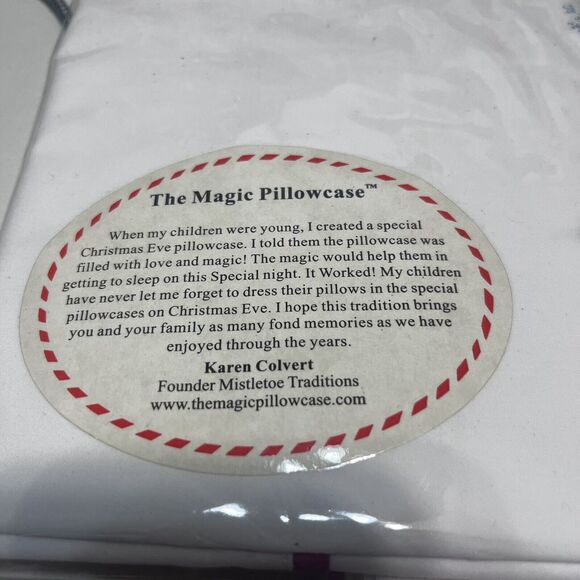 New Personalized Pillowcase “Hunter” Kids White Christmas Embroidered Santa - Picture 4 of 6